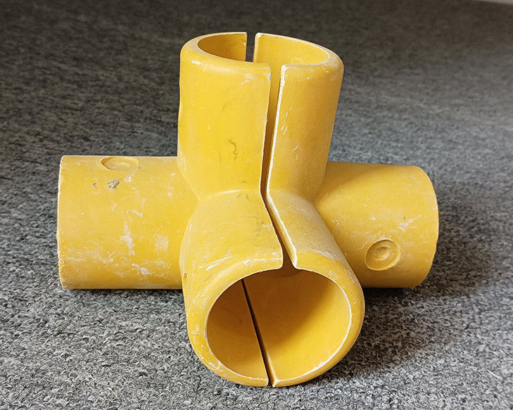50 mm Rundrohr aus Glasfaser FRP-Handgelenk Anbringung Ellenbogenbasis Tee Vierwegverbindung