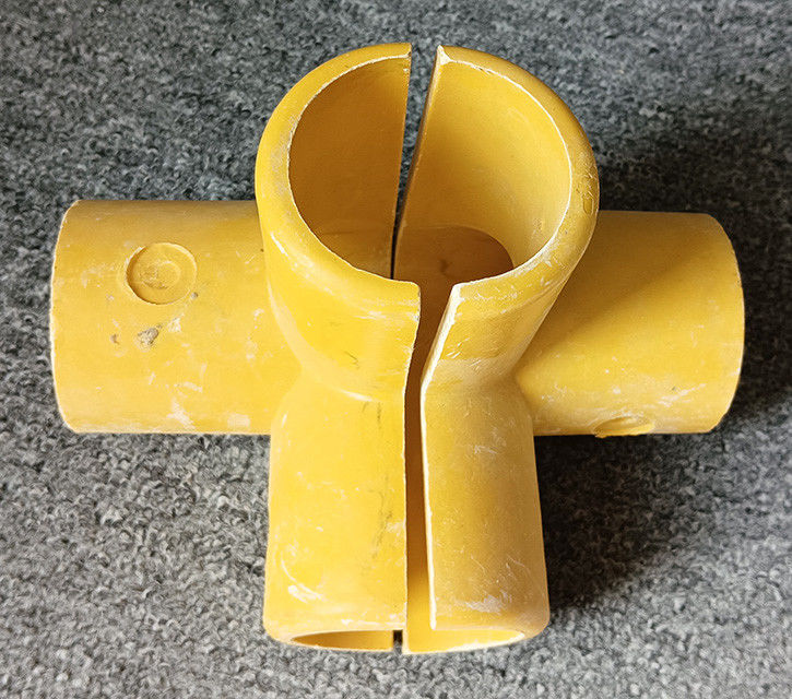 50 mm Rundrohr aus Glasfaser FRP-Handgelenk Anbringung Ellenbogenbasis Tee Vierwegverbindung
