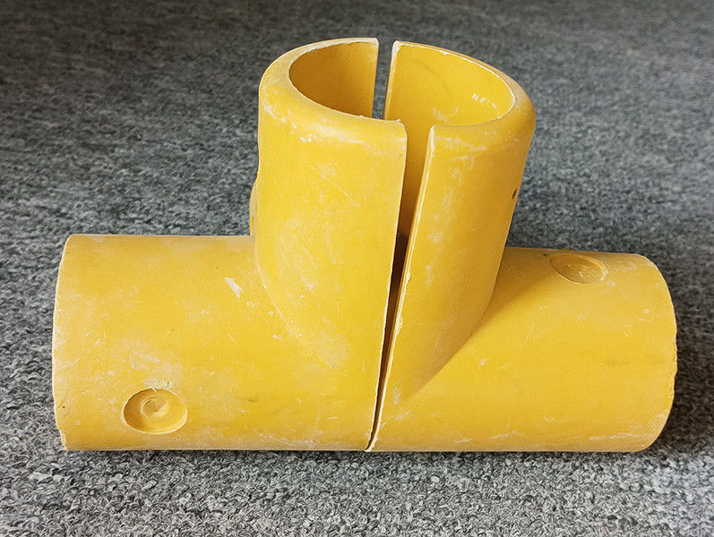 50 mm Rundrohr aus Glasfaser FRP-Handgelenk Anbringung Ellenbogenbasis Tee Vierwegverbindung