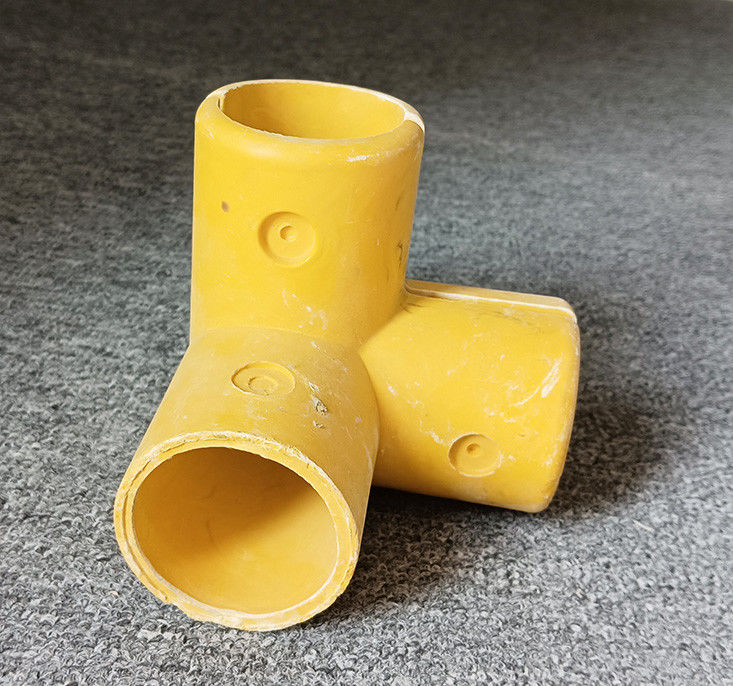 50 mm Rundrohr aus Glasfaser FRP-Handgelenk Anbringung Ellenbogenbasis Tee Vierwegverbindung