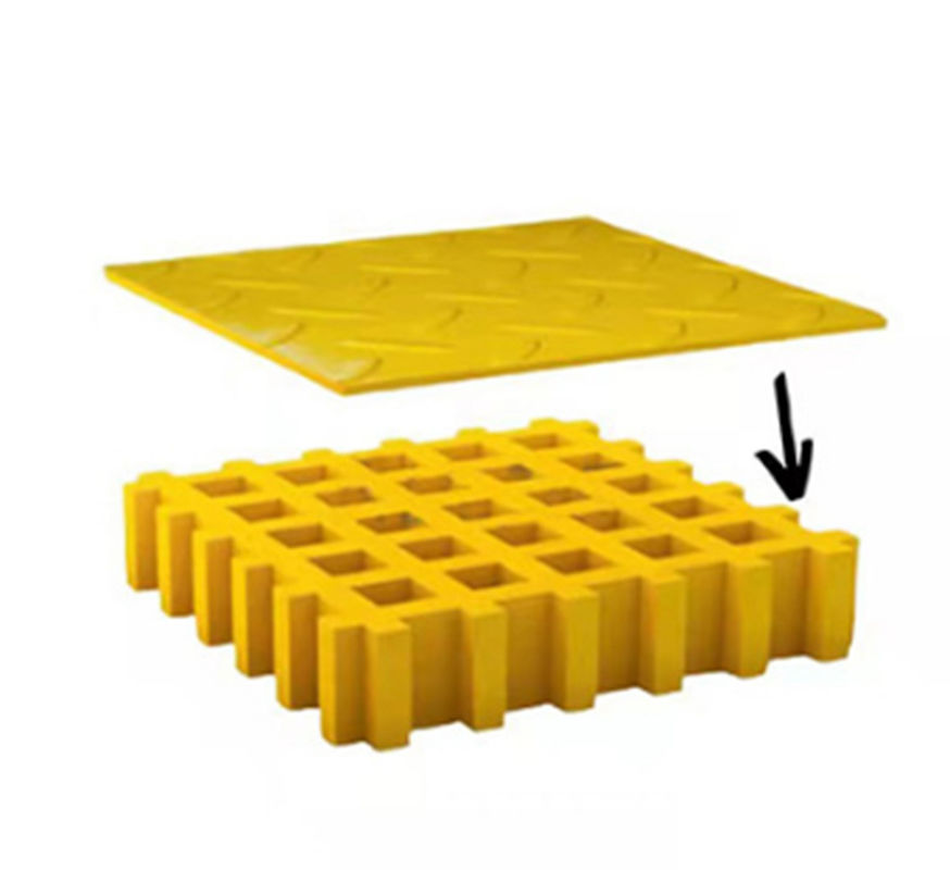 Frp-Gitter-Muster-Abdeckungsplatte Frp-Gitterplatte Bürgersteiggitter für Fußbodenplatten